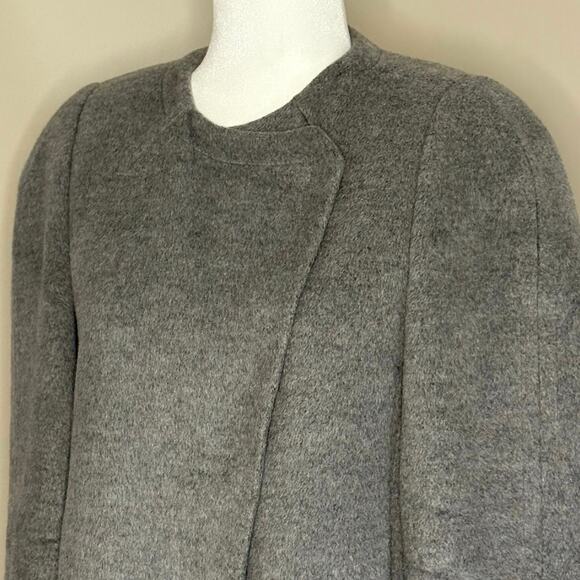 Rebecca Taylor Double Breasted Blazer/Coat Women's S | Gray Wool Blend Felt EUC - Picture 2 of 13